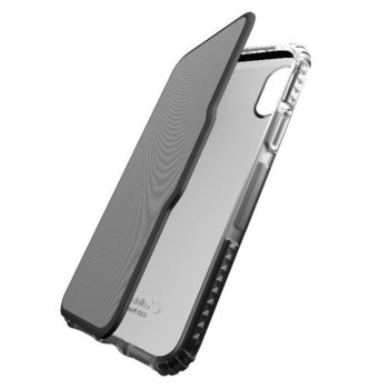 Калъф за iPhone X/Xs, микрофибърен, Cellularline Tetra Force Book-Advance, прозрачен | JAR Computers Усилен Book калъф Tetra за iPhone X/Xs