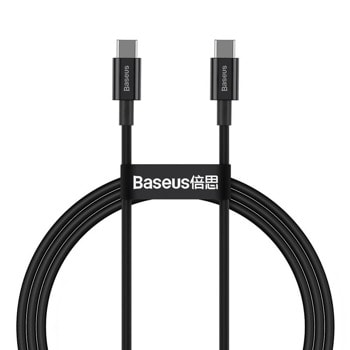 Кабел Baseus Superior (CATYS-B01), от USB C(м) към USB C(м), 1m, 100W, черен | JAR Computers Baseus Superior USB-C to USB-C Cable CATYS-B01