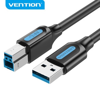 Кабел Vention COOBG, от USB-A (м) към USB-B (м), 1.5m, черен, 5 Gb/s | JAR Computers Vention COOBG