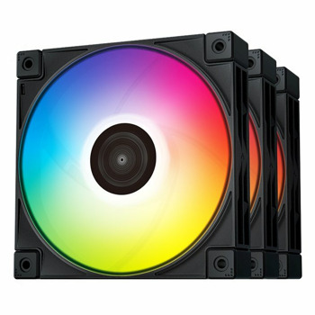 Вентилатори 120mm, DeepCool Fan Pack 3-in-1 FC120 Black (R-FC120-BKAMN3-G-1), 4-pin, 1800 rpm, 3 броя | JAR Computers DeepCool Fan Pack 3-in-1 FC120 Black R-FC120-BKAMN