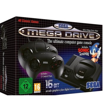 Конзола SEGA Mega Drive Mini, черен | JAR Computers SEGA Mega Drive Mini