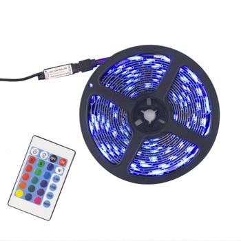 LED лента SBOX White Shark Helios, контролер SMD 5050, дистанционно, 5m, RGB, IP65 водоустойчива | JAR Computers SBOX White Shark Helios