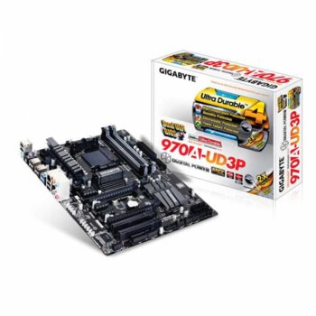 Дънна платка Gigabyte 970A-UD3P, AMD A970, AM3+, DDR3, PCI-E, SB7.1, Lan1000, 6x SATA 6Gb/s RAID 0,1,5,10, 2x USB3.0, ATX | JAR Computers Gigabyte 970A-UD3P