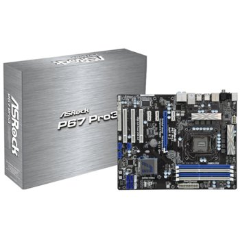 Дънна платка ASRock P67 Pro3, P67, LGA1155, DDR3, PCI-E, SB7.1, Lan1000, 2xSATA 6Gb/s RAID 0,1,5,10, 2xUSB3.0, eSATA3, ATX | JAR Computers ASRock P67 Pro3