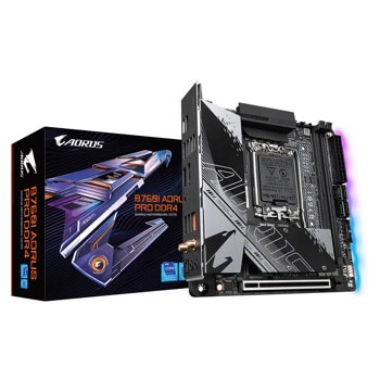 Дънна платка Gigabyte B760I AORUS PRO DDR4, B760, LGA1700, DDR4, PCIe 4.0 (DP&HDM), 4x M.2, 4x SATA 6Gb/s, 4x USB 3.2 Gen 1, 1x USB 3.2 Gen 2 Type-C, Wi-Fi 6, Bluetooth 5.3, 2.5GbE LAN, ATX | JAR Computers Gigabyte B760I AORUS PRO DDR4
