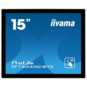 Монитор IIYAMA TF1534MC-B7X, 15" (38.10 cm) TN панел, XGA, 8ms, 370cd/m2, DP/HDMI/VGA image