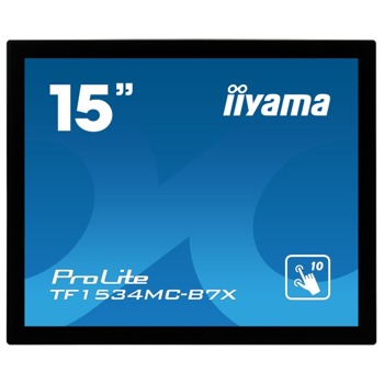 Монитор IIYAMA TF1534MC-B7X, 15" (38.10 cm) TN панел, XGA, 8ms, 370cd/m2, DP/HDMI/VGA | JAR Computers IIYAMA TF1534MC-B7X