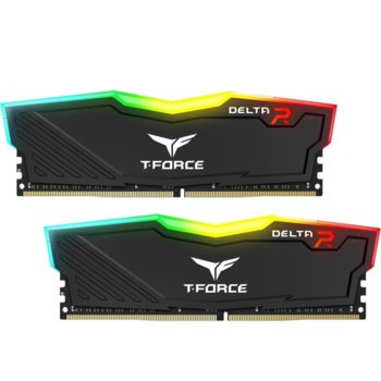 Памет 32GB (2x16GB) DDR4 3600MT/s, Team Group Elite T-Force Delta RGB Black TF3D432G3600HC18JDC01, 1.35V | JAR Computers Team Group Elite TF3D432G3600HC18JDC01