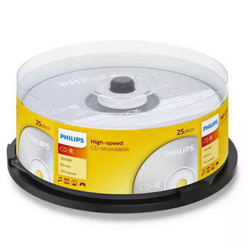 Оптичен носител CD-R, 700MB, Philips CR7D5NB25/00, 52x, 25бр. | JAR Computers Philips CD-R 700 MB 25 бр. CR7D5NB25/00