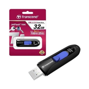 Transcend 32GB JETFLASH 790, USB 3.0, black