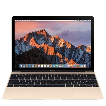 Лаптоп Apple MacBook 12 (Z0U20002M/BG)(златист), двуядрен Intel Core i5 i5-7Y54 1.2GHz/3.2GHz, 12" (30.48 cm) IPS LED Retina дисплей, 8GB LPDDR3, 512GB SSD, 1x USB Type-C, macOS Sierra, 0.92kg | JAR Computers Apple MacBook 12 Gold Z0U20002M/BG