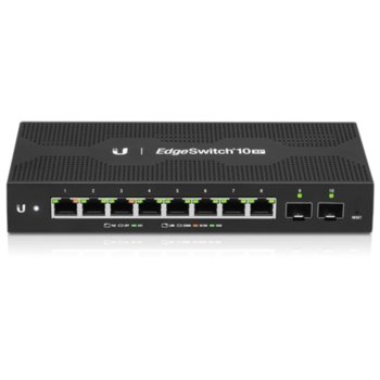Суич Ubiquiti EdgeSwitch 10XP ES-10XP, 1000 Mbps, 10 порта, 8x RJ-45 10/100/1000 Mbps, 2x Fibre 1000Mbps, PoE | JAR Computers Ubiquiti EdgeSwitch 10XP