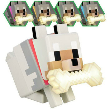 Paladone Glo Buddies Minecraft Wolf Light