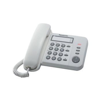 Стационарен телефон Panasonic KX-TS520, 1 линия, бял image