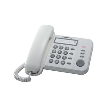 Стационарен телефон Panasonic KX-TS520, 1 линия, бял | JAR Computers Стационарен телефон Panasonic KX-TS520