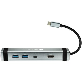 USB Хъб Canyon CNS-TDS03DG, 4 порта, от 1x USB Type C(м) към HDMI(ж), 2x USB 3.0 Type A, 1x USB Type C image