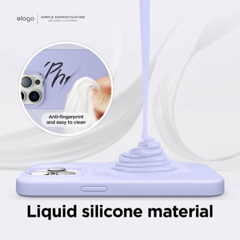 Soft Silicone Case за iPhone 14 Pro Max лилав