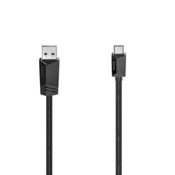 Кабел Hama 200657, от USB A(м) към USB C(м), 1m, черен image