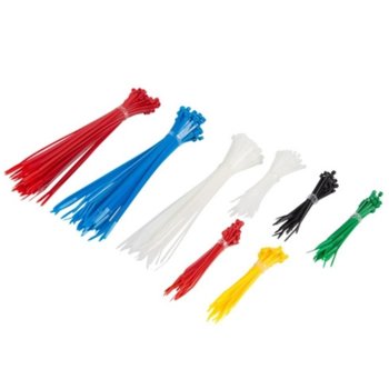 Lanberg cable tie set 300pcs 6 colors