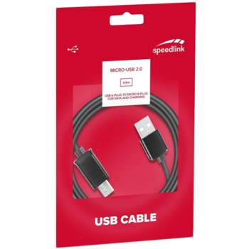 SpeedLink USB A(м) към USB Micro B(м) SL-170205-BK