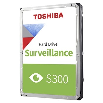 Твърд диск 1TB Toshiba S300 Surveillance, SATA 6Gb/s, 5400 rpm, 64MB, 3.5" (8.89cm) | JAR Computers Toshiba S300 Surveillance 1TB HDWV110UZSVA