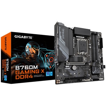 Дънна платка Gigabyte B760M GAMING X, B760, LGA1700, DDR4, PCI-E 4.0, (DP&HDMI), 4x SATA 6Gb/s, 2x M.2, 3x USB 3.2 Gen 1, Micro ATX | JAR Computers Gigabyte B760M DDR4 LGA1700 GB B760M GAMING X