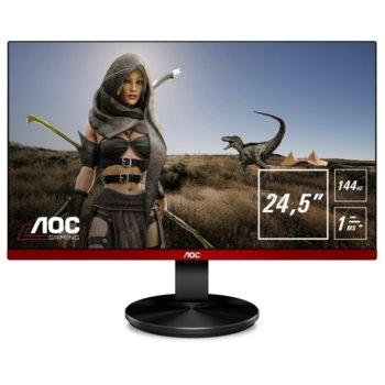 Монитор AOC G2590FX, 24.5" (62.23 cm) TN панел, 144 Hz, Full HD, 1ms, 50M:1, 400 cd/m2, DisplayPort, HDMI, VGA | JAR Computers AOC G2590FX