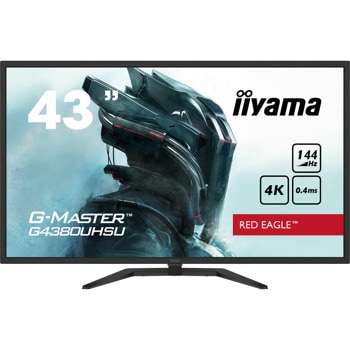 Монитор IIYAMA G4380UHSU-B1, 42.5" (86.36 cm) VA панел, 144Hz, 4K UHD, 0.4ms, 80 000 000:1, 550 cd/m2, DisplayPort, HDMI, USB | JAR Computers IIYAMA G4380UHSU-B1