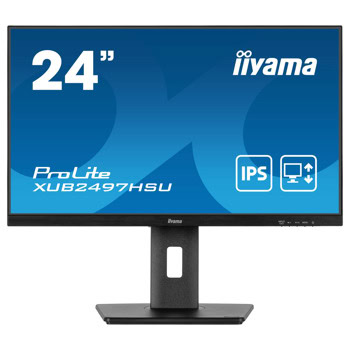 Монитор IIYAMA XUB2497HSU-B1, 23.8" (60.45cm) IPS панел, 100Hz, Full HD, 1ms, 80 000 000:1, 250cd/m2, DisplayPort, HDMI, USB | JAR Computers IIYAMA XUB2497HSU-B1