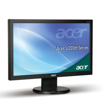 Монитор 20" (50.8 cm) Acer V203HCb HD+ 1600x900 pix, 5ms 50000:1 250cd/m2 черен, 3г. | JAR Computers 20" (50.8 cm) Acer V203HCb HD+ 1600x900 pix