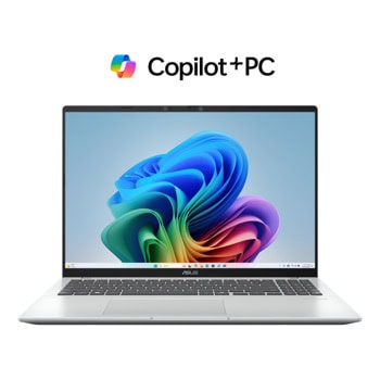 Лаптоп Asus Vivobook 16 X1607QA-MB006W (90NB15Z2-M006F0)(сребрист), осемядрен Qualcomm Snapdragon X X1-26-100 2.98GHz, 16" (40.64cm) WUXGA Anti-Glare Display, (HDMI), 16GB LPDDR5X, 512GB SSD NVMe, 2x USB 4.0 Type-C, Windows 11 Home | JAR Computers Asus Vivobook 16 X1607QA-MB006W 90NB15Z2-M006F0