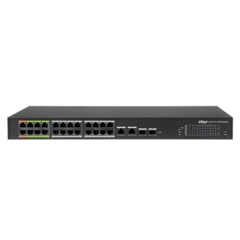 Суич Dahua LR2226-24ET-360, 26 порта, 24x RJ-45 100Mbps, 2x RJ-45 1000Mbps(Uplink), 2x SFP 1000MBps, 1x Console Port | JAR Computers Суич Dahua LR2226-24ET-360