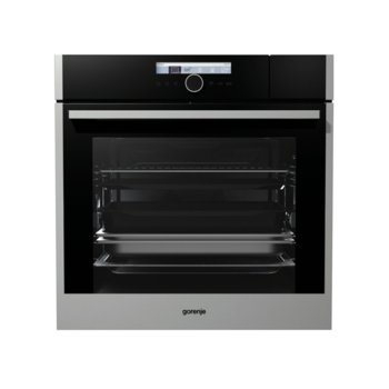 Фурна за вграждане GORENJE BCS 789 S22 X, 75 л., 3400 W, електронно управление, AquaClean, SilverMatte емайл, MultiFlow 360, изсушаване, сива | JAR Computers GORENJE BCS 789 S22 X