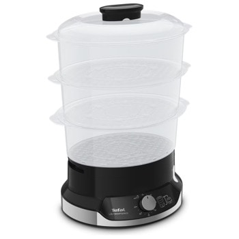 Уред за готвене на пара Tefal VC204810, 800W, таймер, черен | JAR Computers Уред за готвене на пара Tefal VC204810
