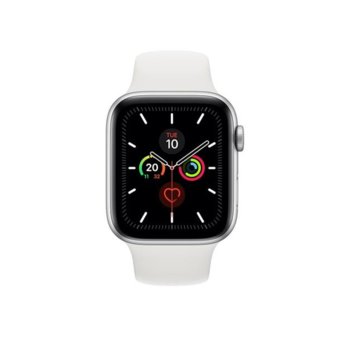Apple Watch Series 5 GPS, 44mm Silver/White Sport