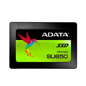 Памет SSD 240GB, A-Data SU650, SATA 6Gb/s, 2.5"(6.35 cm), скорост на четене 520MB/s, скорост на запис 450MB/s | JAR Computers ADATA SSD SU650 240GB