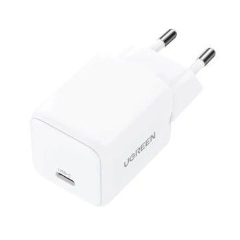 Зарядно устройство Ugreen X512, от контакт към 1x USB C(ж), 12V/1.67A, бяло, QC 4.0+, 20W | JAR Computers Ugreen X512 White 55554