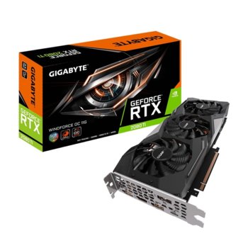 Видео карта Nvidia GeForce RTX 2080 Ti, 11GB, Gigabyte Windforce OC Edition, PCI-E 3.0, GDDR6, 352 bit, 3x DisplayPort, 1x HDMI, 1xUSB Type C, Real Time Ray Tracing технология, RGB Fusion подсветка | JAR Computers Gigabyte GeForce RTX 2080 Ti WINDFORCE OC 11G