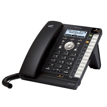 VoIP телефон Alcatel Temporis IP301G, монохромен дисплей, 4 SIP accounts, PoE, черен image