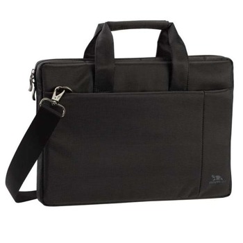 Чанта за лаптоп Rivacase 8221 BL, до 13.3" (33.78cm), подплатени дръжки и една подвижна регулируема презрамка, черна | JAR Computers Rivacase 8221 BL