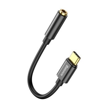 Адаптер Baseus CATL54-01, от USB C(м) към AUX(ж), черен | JAR Computers Baseus CATL54-01