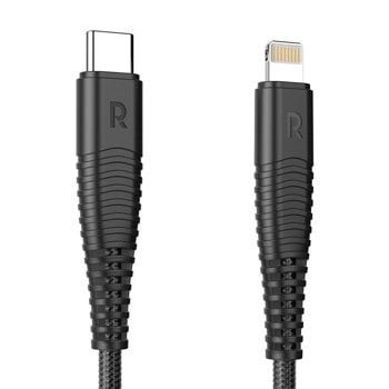 Кабел RAVPower, от USB C(м) към Lightning, 1m, черен | JAR Computers RAVPower IT7862