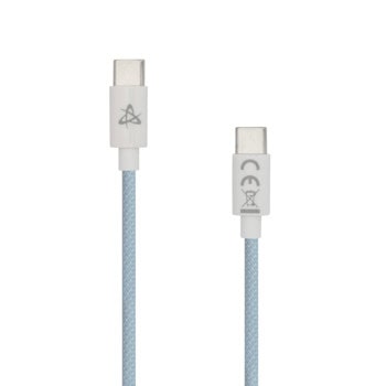 Кабел SBOX TYPEC-1-BL, от USB C(м) към USB C(м), 1m, 60W, син | JAR Computers кабел sbox typec-1-bl