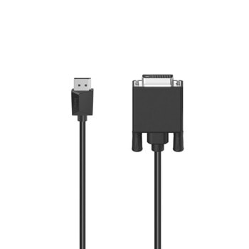 Кабел Hama 200713, от DisplayPort(м) към DVI(м), 1.5м., 4K(4096x2160), черен | JAR Computers Hama 200713