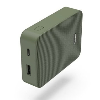 Външна батерия /power bank/ Hama Colour 10, 10 000 mAh, зелена, 1x USB-C, 1x USB-A | JAR Computers Hama Colour 10 10 000 mAh Green 201713