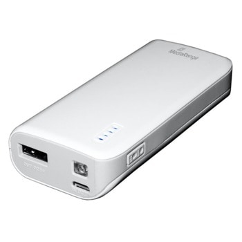 Външна батерия Media Range, 5.200maAh, бял, LED фенерче | JAR Computers POWER BANK MEDIA RANGE 5.200maAh