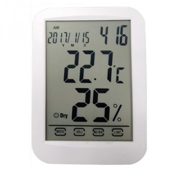 Електронна метеостанция Royal TH-029, термометър, часовник, дата, измерване на влага/влажност, бяла image