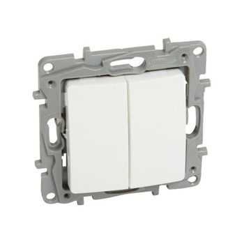 Девиаторен - двоен ключ Legrand Niloe, бял | JAR Computers Legrand 764502