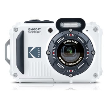 Фотоапарат Kodak PIXPRO WPZ2, 4x оптично увеличение, 16.35 Mpix, 2.7" (6.85cm) LCD дисплей, Wi-Fi, слот за microSD карта, бял | JAR Computers Kodak PIXPRO WPZ2 White