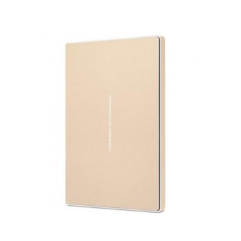 Твърд диск 2TB, Lacie Porsche Design STFD2000403, външен 2.5" (6.35 cm), USB Type C, златист | JAR Computers Lacie 2TB Porsche Design 2.5 Type C - Gold